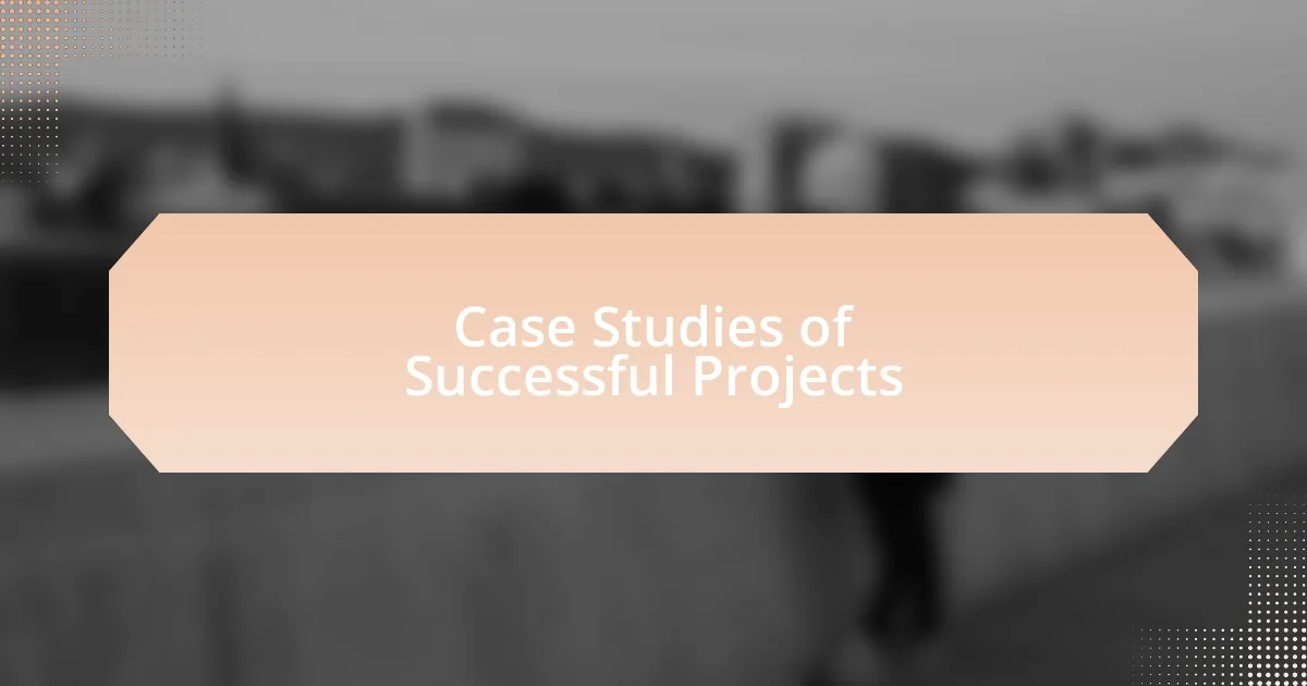 Case Studies of Successful Projects