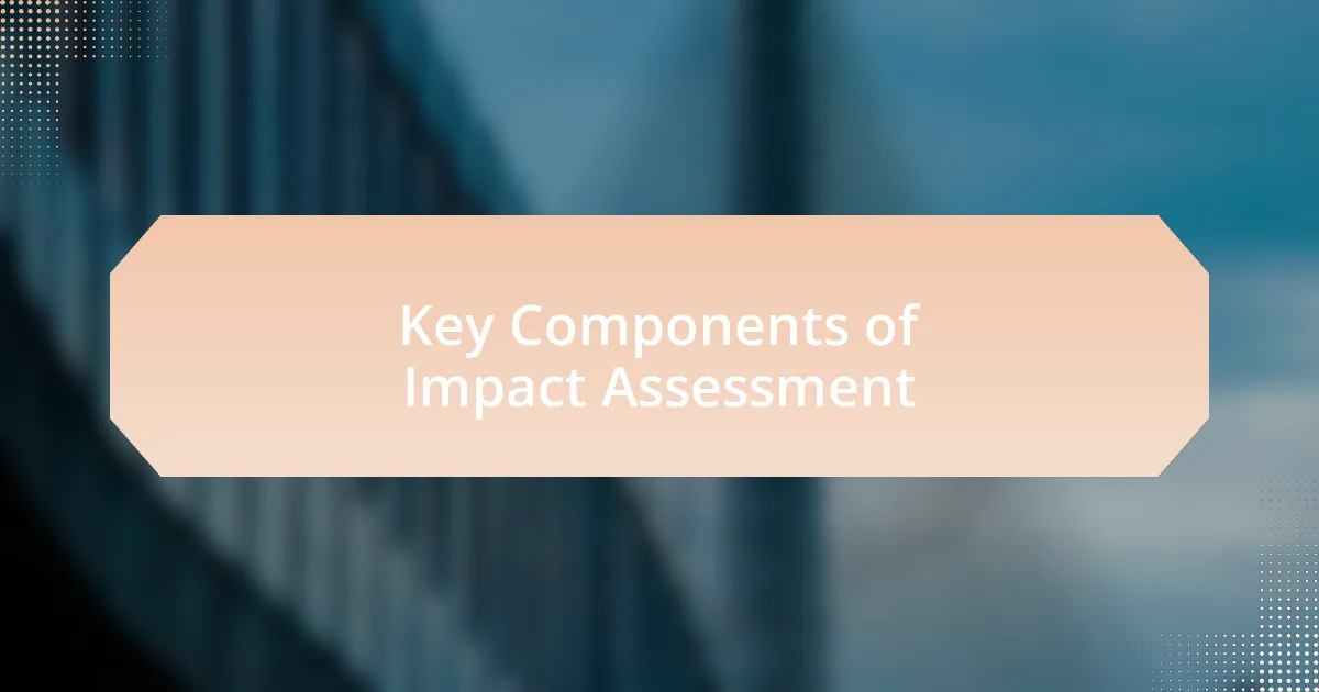 Key Components of Impact Assessment