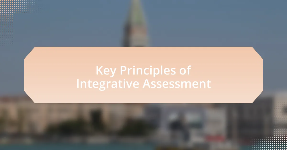 Key Principles of Integrative Assessment