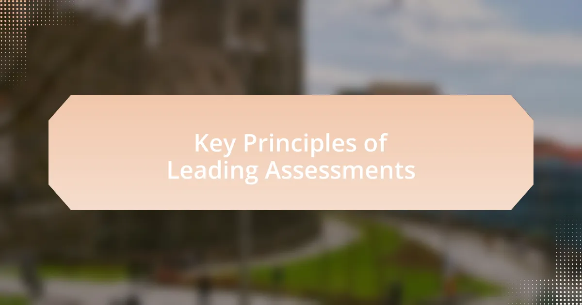Key Principles of Leading Assessments