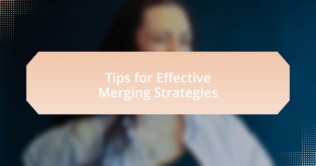 Tips for Effective Merging Strategies